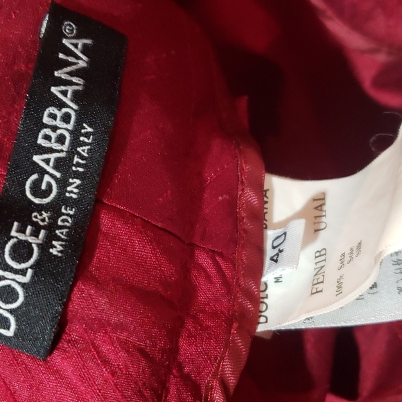 WINE colored Dolce & Gabbana Silk pantsuit Gorgeous size 40/2 US - Picture 8 of 10